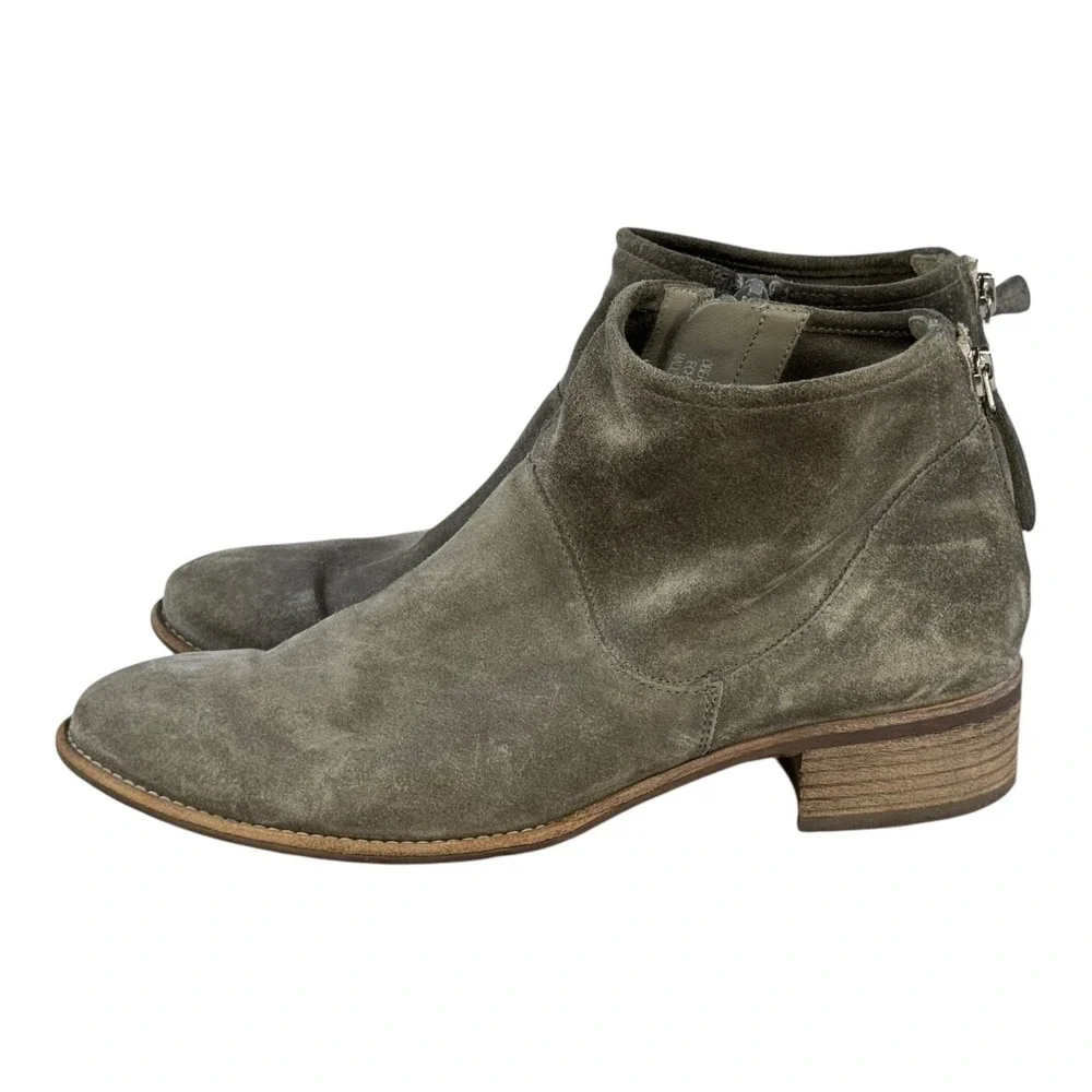Paul Green Boots Womens UK 5 US 7.5 Logan Suede Leather‎ Ankle Zip Booties Shoes